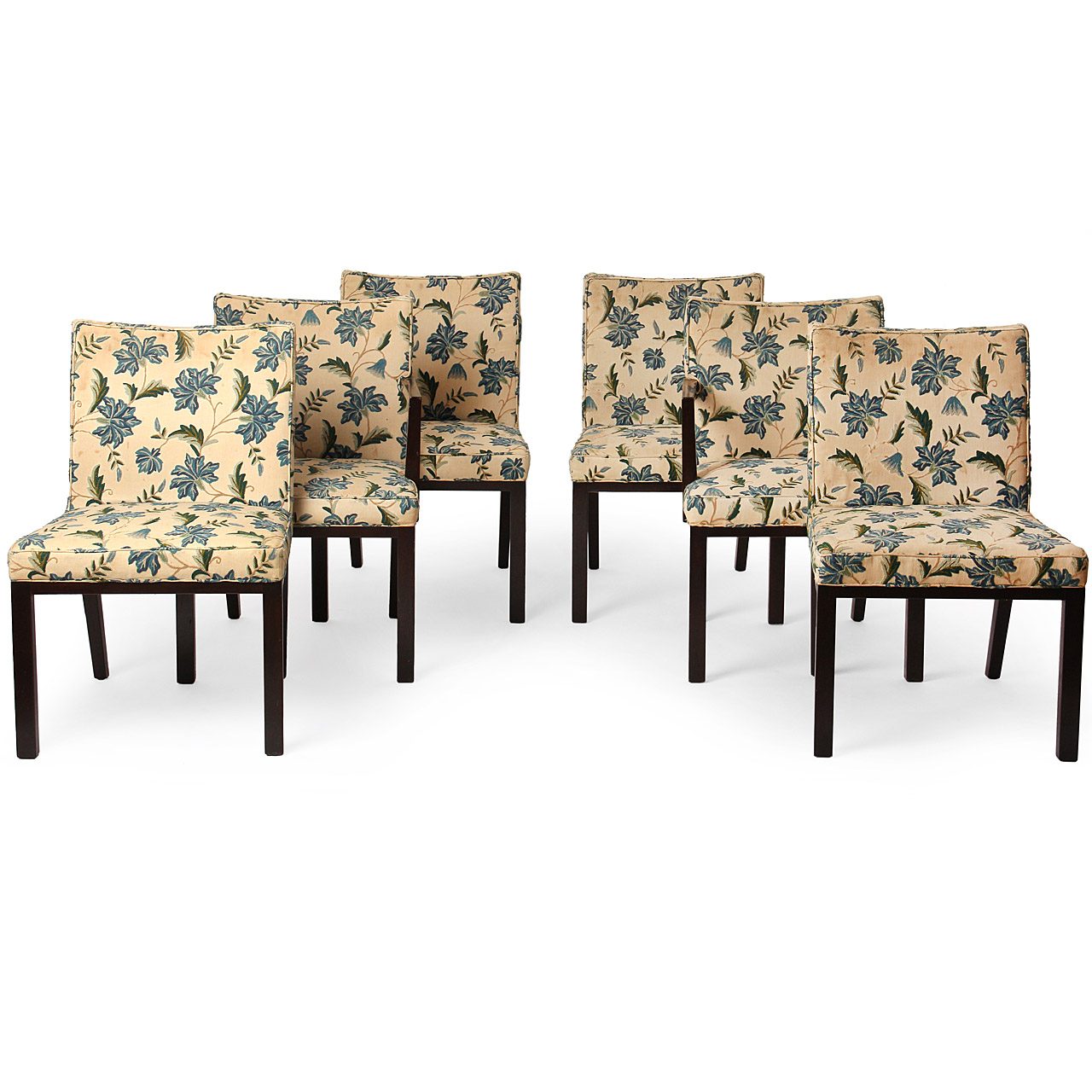 Set of Six rare Panel Back #6337 Dining Chairs