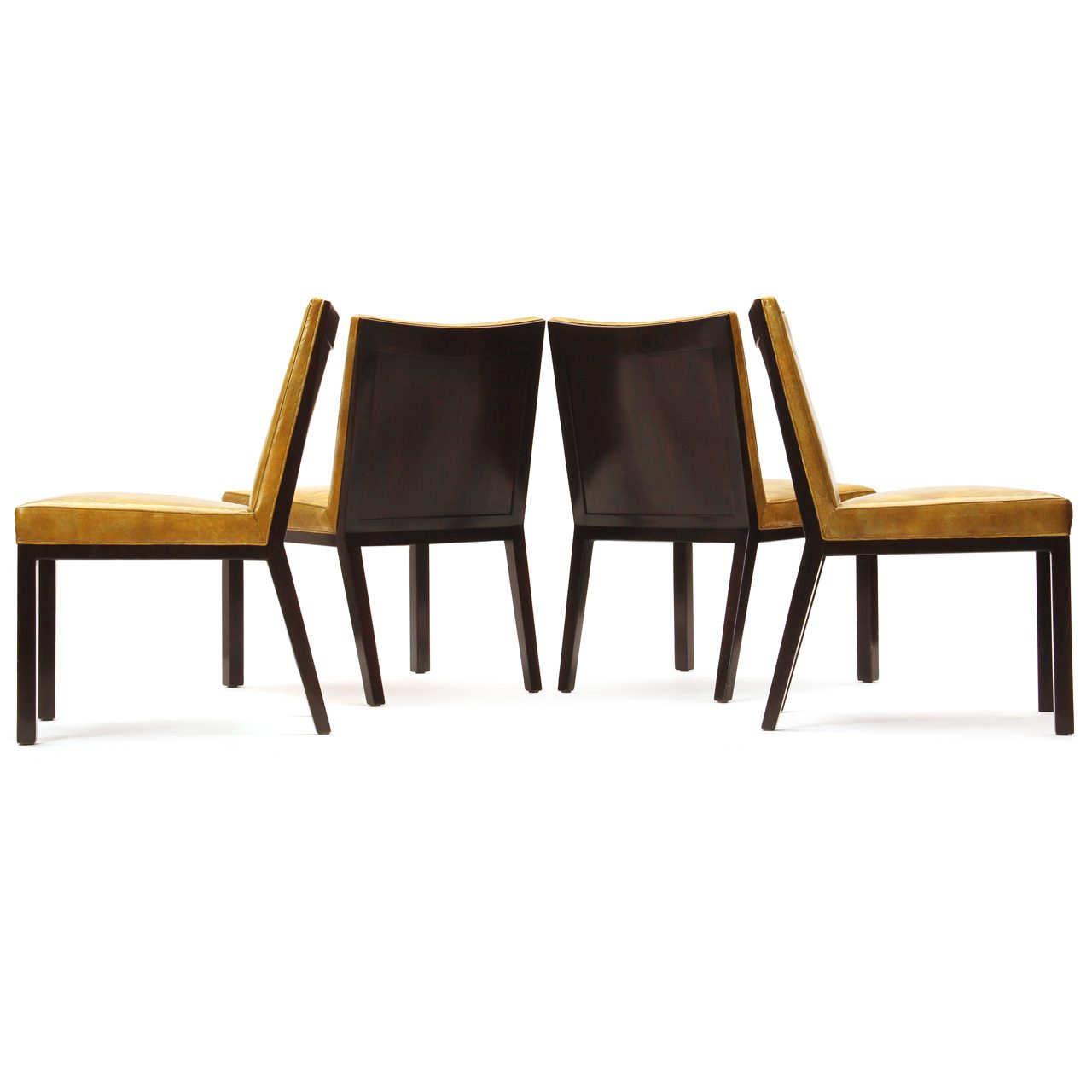 Set of Four Panel-Back Dining Chairs
