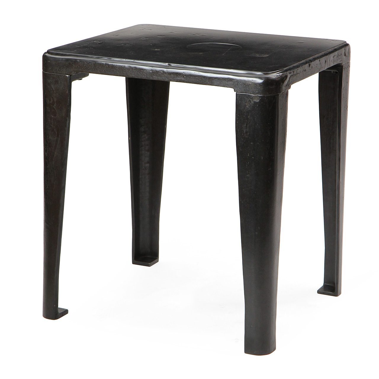 Patinated Cast Iron Industrial Table