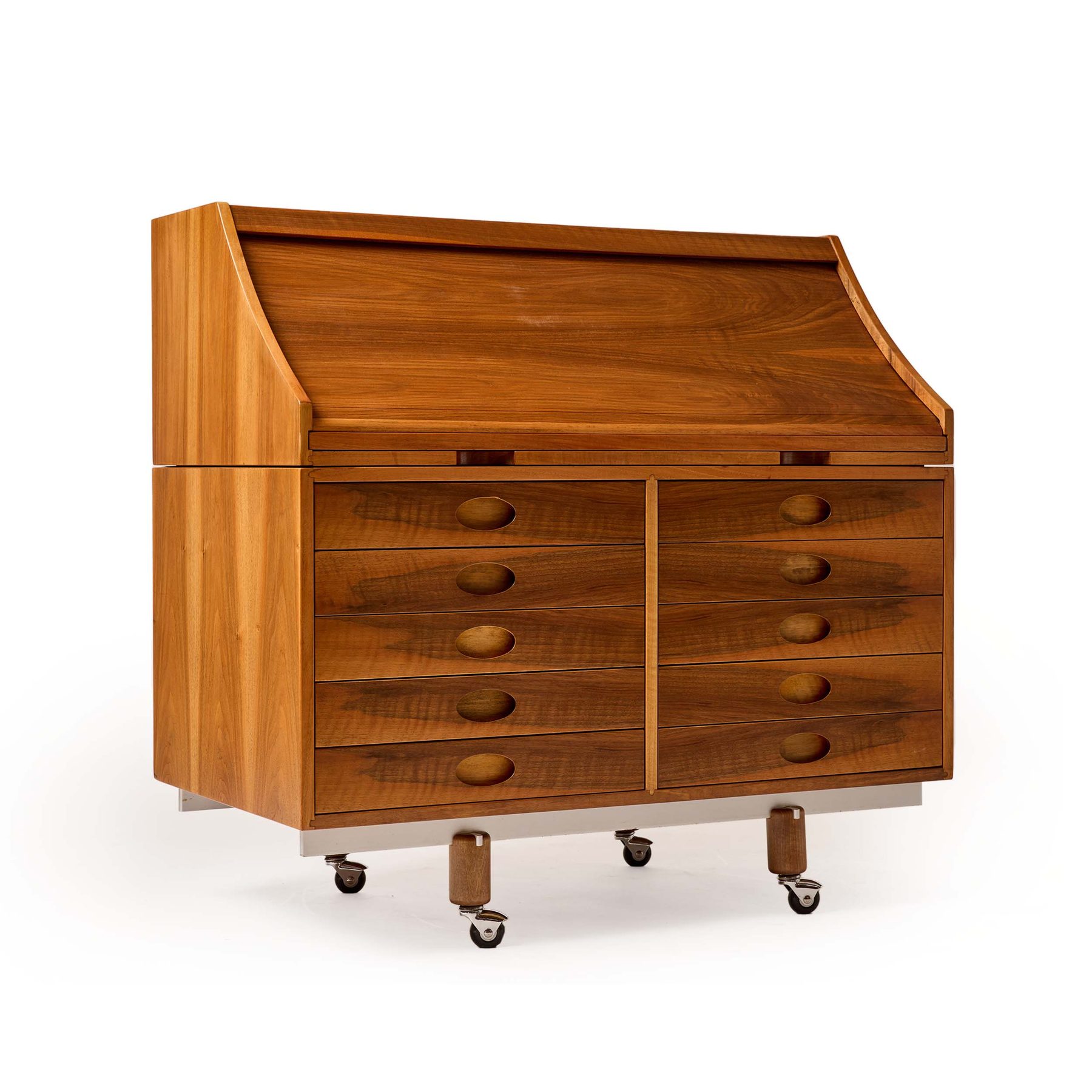 A Rare Modern Tambour Desk Cabinet