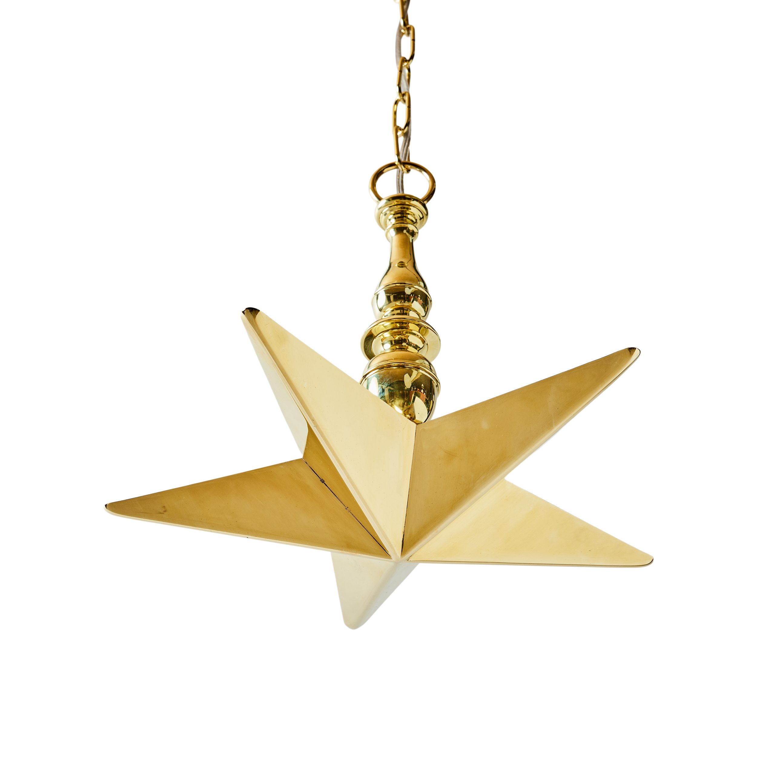 Solid Cast Bronze Star Pendant Fixture