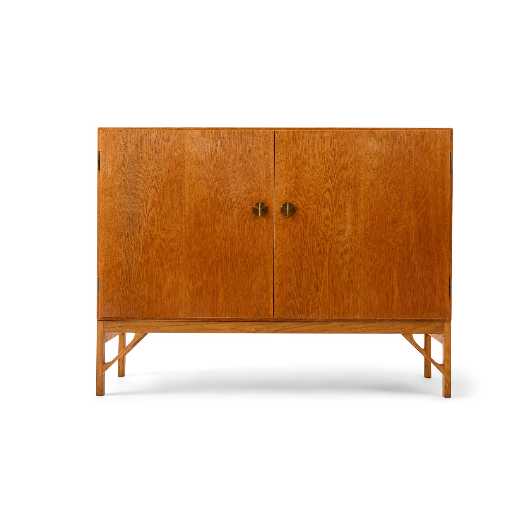 Oak Two Door Linen Cabinet