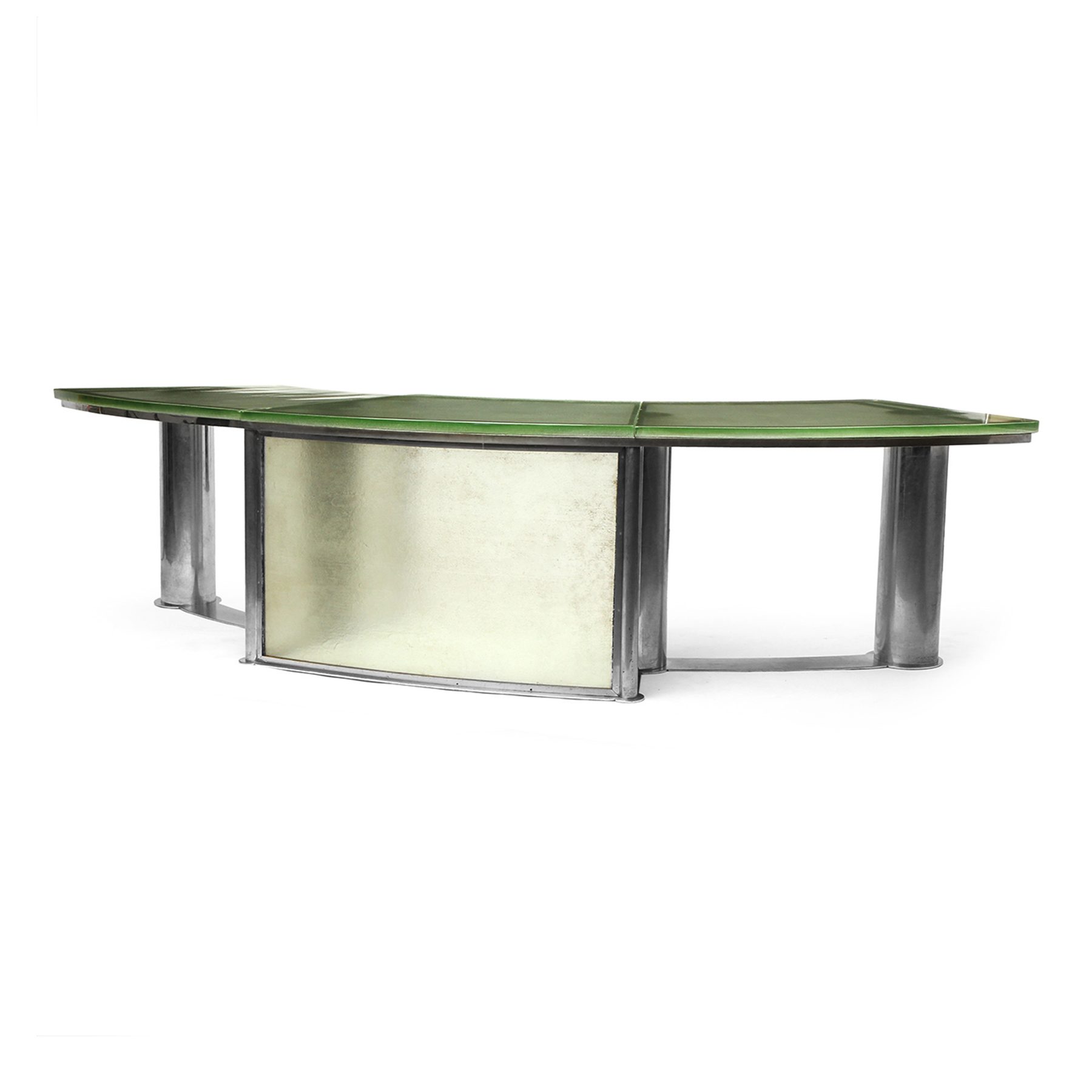 An Impressive Art Deco Chrome and Glass Desk