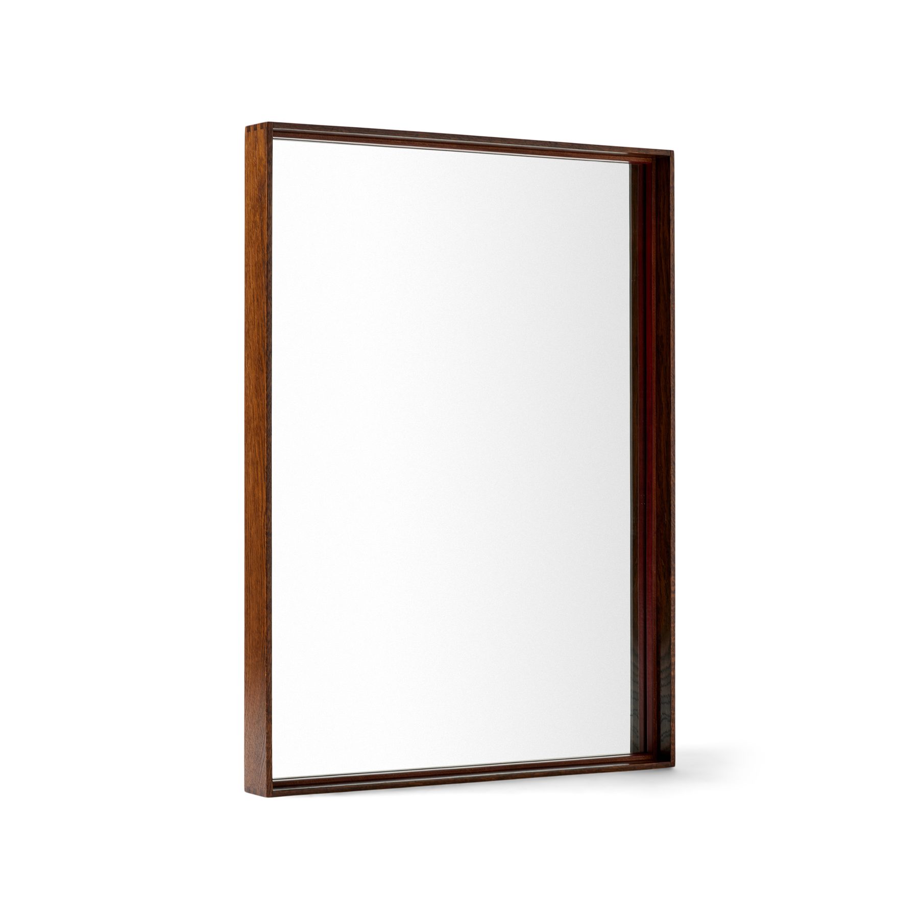 Original ‘Thin Line’ Solid Wood Mirror with Leather Trim
