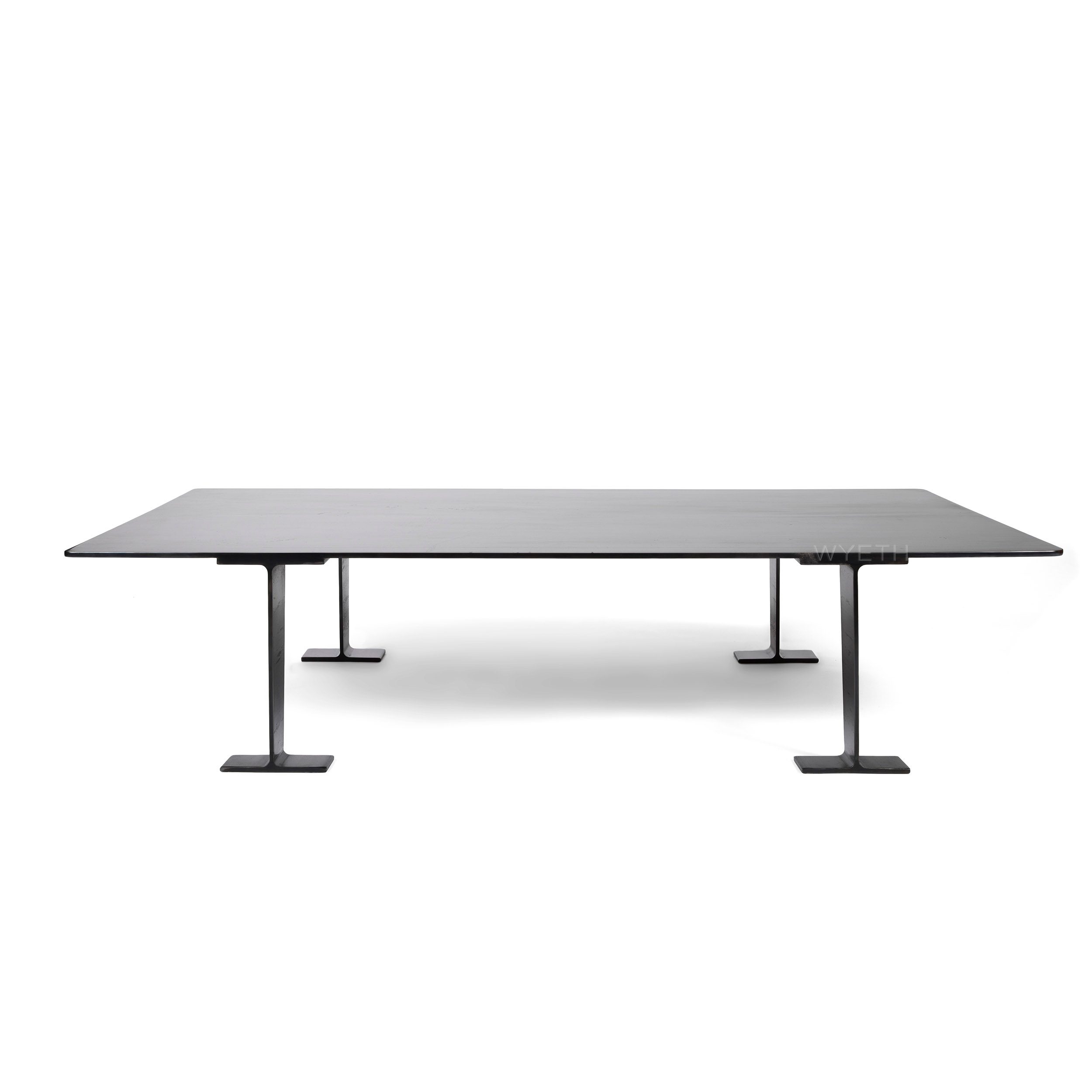 Rectangular Low Table with I-Beam Legs
