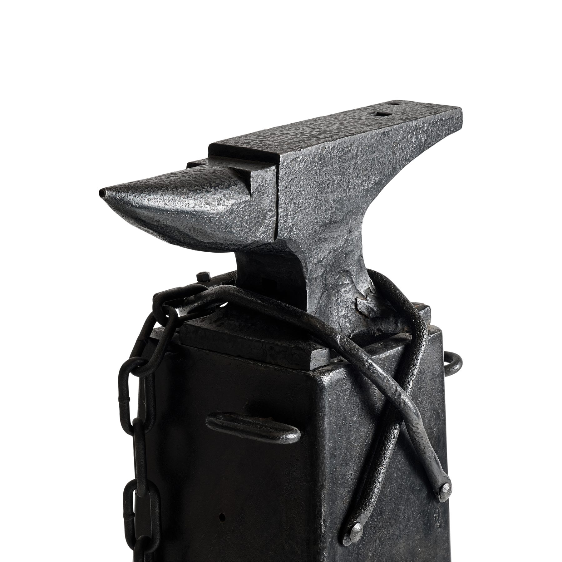 Blacksmithing Anvil and Tool Assemblage